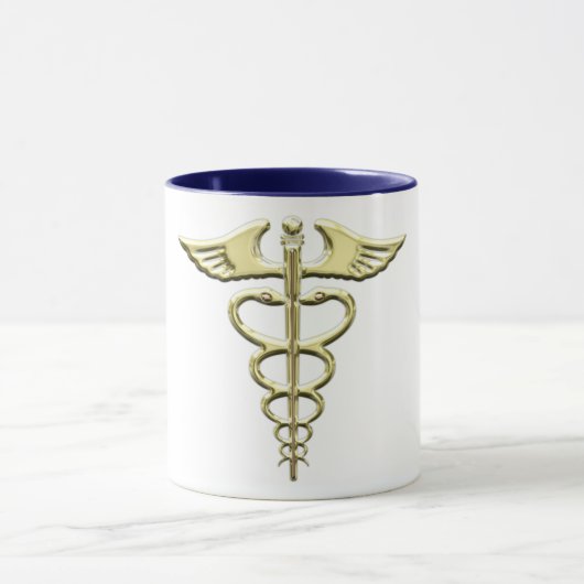 Gold Caduceus Tasse (Zentrum)