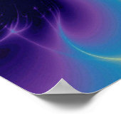 GOLD CADUCEUS VETERINÄRSYMBOL Blau Lila Poster (Ecke)