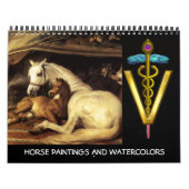 GOLD CADUCEUS VETERINÄRSYMBOL HORSES FINDE ART KALENDER (Titelbild)