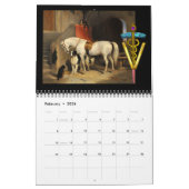 GOLD CADUCEUS VETERINÄRSYMBOL HORSES FINDE ART KALENDER (Feb 2026)