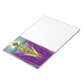 GOLD CADUCEUS VETERINÄRSYMBOL, Lila Aquamarin Notizblock (angewinkelt)