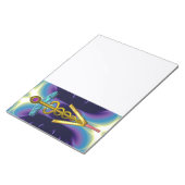 GOLD CADUCEUS VETERINÄRSYMBOL, Lila blau Notizblock (angewinkelt)