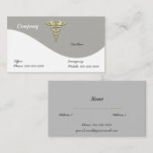 Gold Caduceus Visitenkarte (Vorne/Hinten)