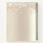 Gold Cake Bäckerei Dessert Glitzer Tropfen Kondito Notizblock (Rückseite)