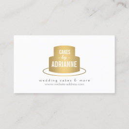 Gold Cake Logo I für Bäckerei, Café, Koch Visitenkarte