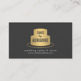 Gold Cake Logo II für Bäckerei, Café, Koch Visitenkarte