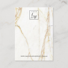 GOLD CALACATTA MARBLE NECKLACE BRACELET DISPLAY VISITENKARTE