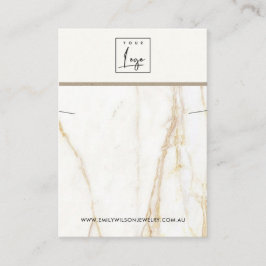 GOLD CALACATTA MARBLE NECKLACE BRACELET DISPLAY VISITENKARTE