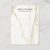GOLD CALACATTA MARBLE NECKLACE EARRING DISPLAY VISITENKARTE (Vorderseite)