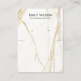 GOLD CALACATTA MARBLE NECKLACE EARRING DISPLAY VISITENKARTE