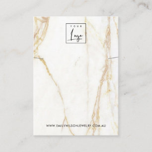 GOLD CALACATTA MARBLE NEKLACE BRACELET DISPLAY VISITENKARTE