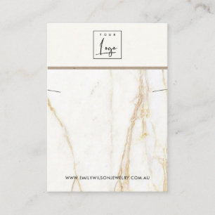 GOLD CALACATTA MARBLE NEKLACE BRACELET DISPLAY VISITENKARTE