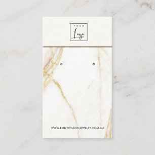 GOLD CALACATTA MARBLE STUDIE EARRING DISPLAD KARTE
