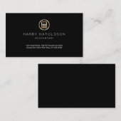 Gold Calculator Icon Accountant Business Card Visitenkarte (Vorne/Hinten)