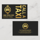 Gold-CALL-Treiber für TAXI-Cab Visitenkarte (Vorne/Hinten)