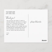 Gold Calligraphy Abschluss Vielen Dank für Ihr Fot Postkarte (Rückseite)