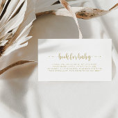 Gold Calligraphy Baby Shooting Book Request Begleitkarte