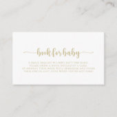 Gold Calligraphy Baby Shooting Book Request Begleitkarte (Vorderseite)