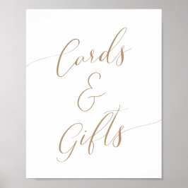 Gold Calligraphy Baby Showkarten und Geschenke Zei Poster