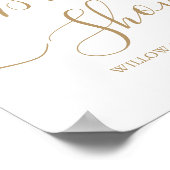 Gold Calligraphy Brautparty Begrüßungszeichen Poster (Ecke)