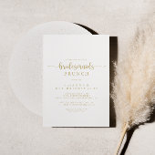 Gold Calligraphy Bridesmaids Brunch Shower Einladung