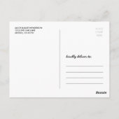 Gold Calligraphy Elegant Wedding Vielen Dank Postkarte (Rückseite)