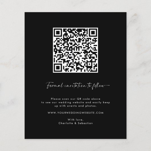 Gold Calligraphy Foto Save the Date Card (Rückseite)