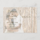 Gold Calligraphy Foto Save the Date Einladung (Rückseite)