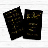 Gold Calligraphy Hochzeitsreise-Wochenende Karte