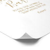 Gold Calligraphy Mimosa Bar Wedding Sign Poster (Ecke)