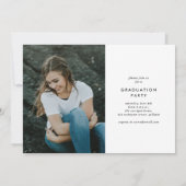 Gold Calligraphy Script Abschluss Foto Einladung (Rückseite)