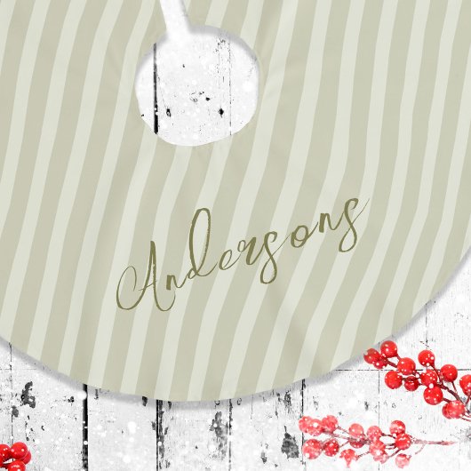 Gold Calligraphy Script Christmas Polyester Weihnachtsbaumdecke