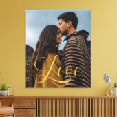 Gold Calligraphy Script Couple Foto Leinwanddruck (Insitu (Wohnzimmer))
