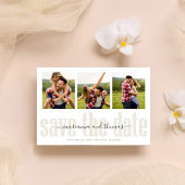 Gold Calligraphy Script Stilvolles Foto QR Code Save The Date