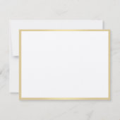 Gold Calligraphy Script Template Classic Look Cool Mitteilungskarte (Rückseite)