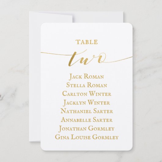 Gold Calligraphy Wedding Card Einladung (Vorderseite)