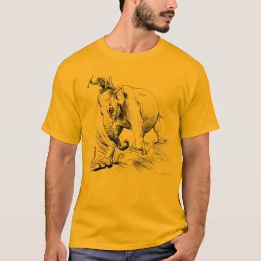Gold Calvin Coolidge T-Shirt (Vorderseite)