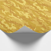 Gold Camouflage Camouflage Wrapping Paper Geschenkpapier (Ecke)