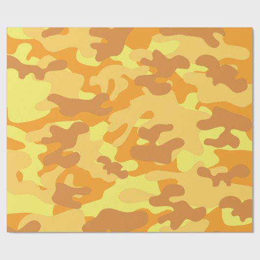 Gold Camouflage Geschenkpapier (Flach)
