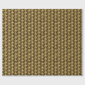 Gold Canada Wrapping Paper Canada Souvenir Paper Geschenkpapier (Flach)
