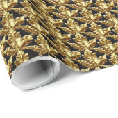 Gold Canada Wrapping Paper Canada Souvenir Paper Geschenkpapier (Rolleneckpunkt)