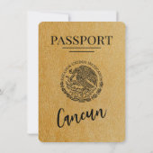 Gold Cancun Pass Save the Date (Rückseite)