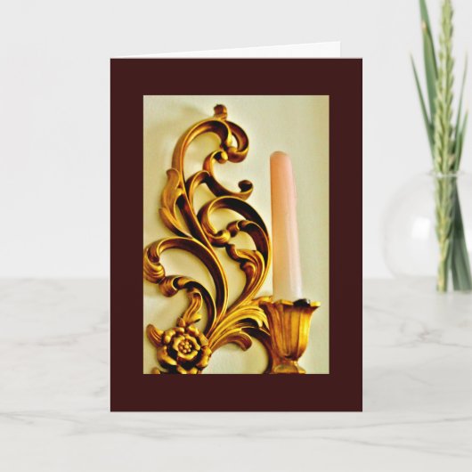 Gold Candle Sconce Karte (Vorderseite)