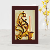 Gold Candle Sconce Karte (Gelbe Blume)