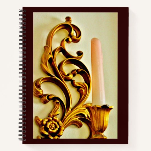Gold Candle Sconce Notizblock (Vorderseite)