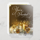 Gold Candles Party Ein perfektes Wochenende in Loc Einladung (Vorne/Hinten)