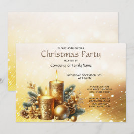 Gold Candles Weihnachts-Party Einladung
