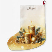 Gold Candles Weihnachtsfeiertag Strumpf Großer Weihnachtsstrumpf (Rückseite)