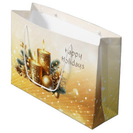 Gold Candles Weihnachtsgeschenk Tasche Große Geschenktüte
