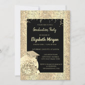 Gold-Cap, Disco-Ball, Violetserien Einladung (Vorderseite)